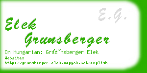 elek grunsberger business card